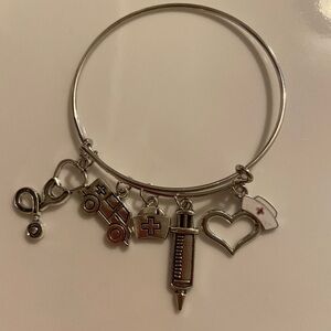 Medical Bangle Charm Bracelet